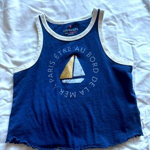 Crewcuts Blue Sailboat Tank Top